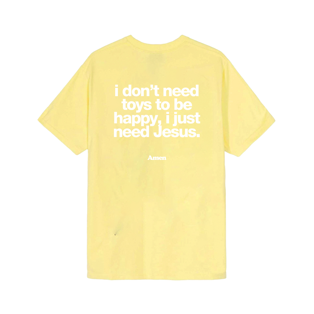 I JUST NEED JESUS YELLOW KIDS T-SHIRT