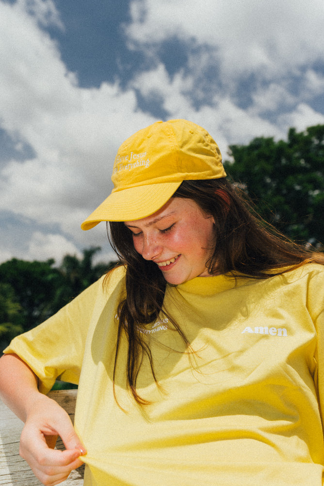 DAD HAT IF I HAVE JESUS YELLOW