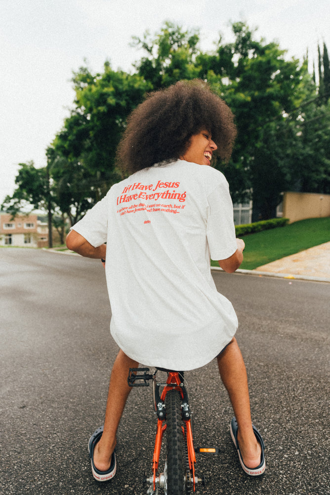 T-SHIRT IF I HAVE JESUS I HAVE EVERYTHING OFF WHITE