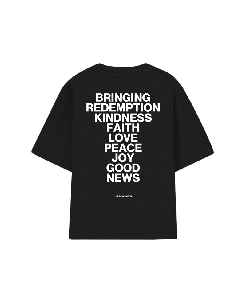 BLACK T-SHIRT 1 YEAR