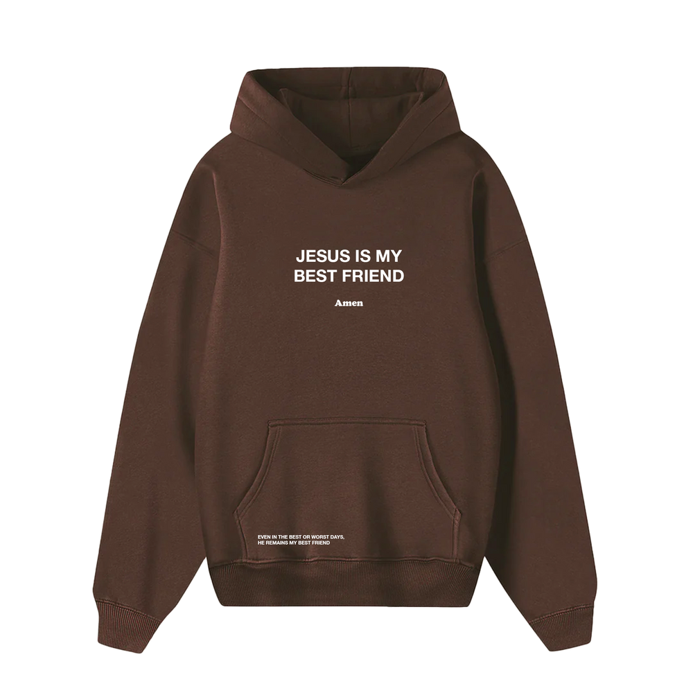 JESUS IS MY BEST FRIEND BROWN SWEATSHIRT