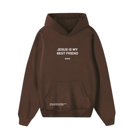 JESUS IS MY BEST FRIEND BROWN SWEATSHIRT