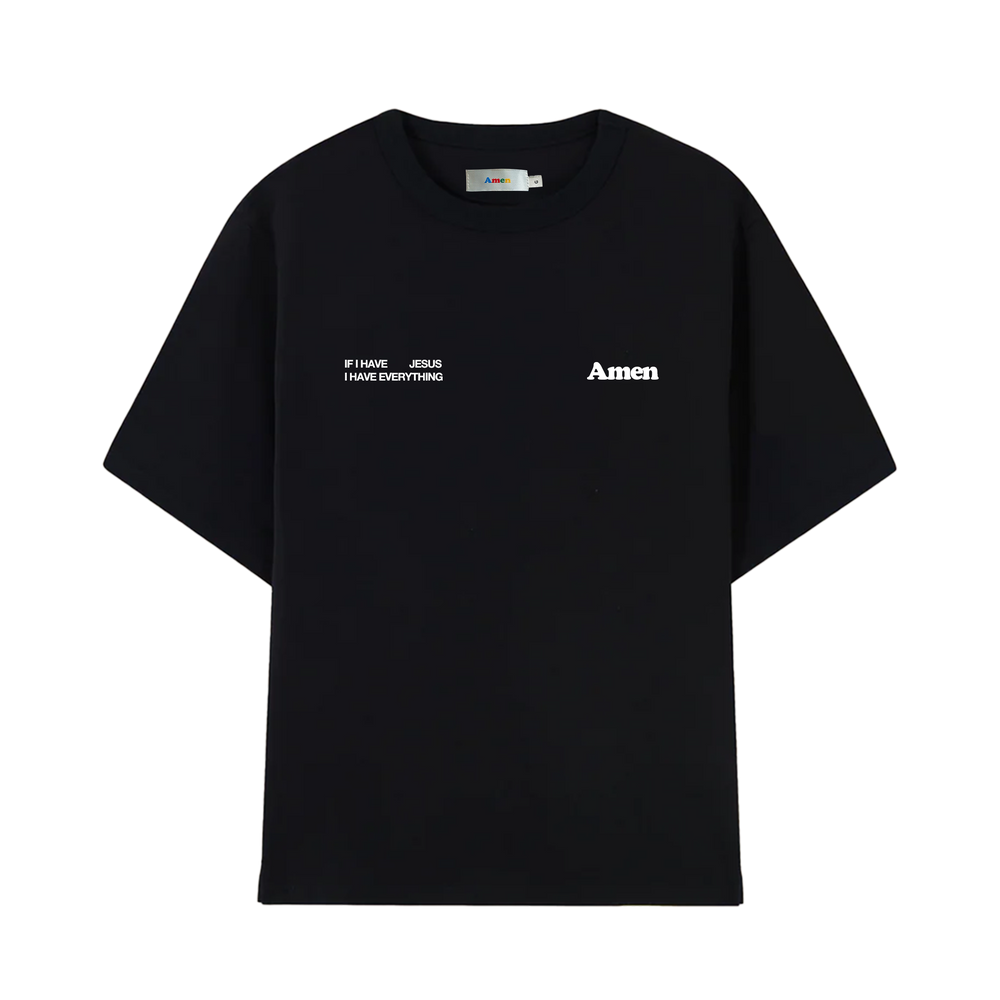 I JUST NEED JESUS BLACK KIDS T-SHIRT