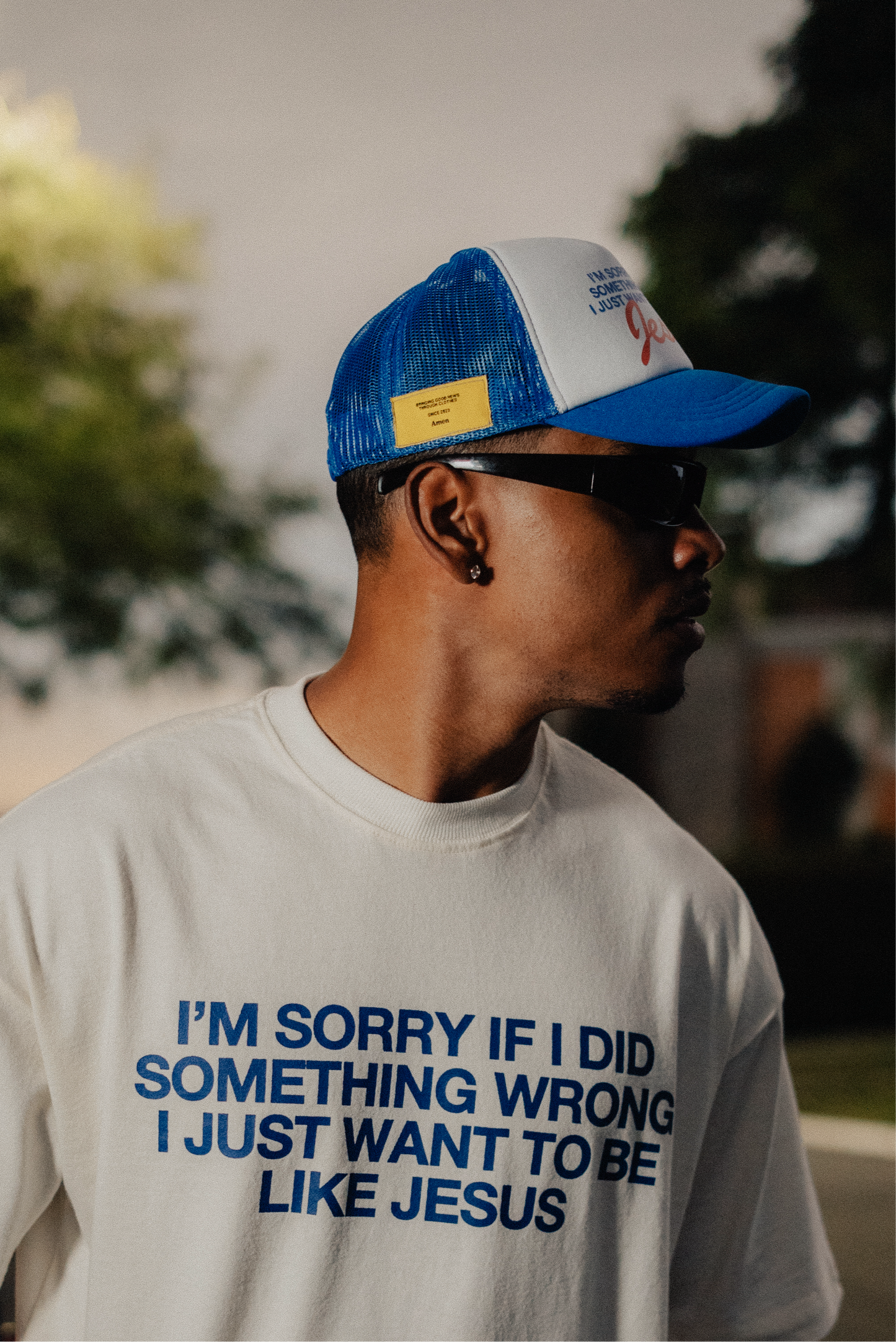 BLUE TRUCKER CAP I'M SORRY