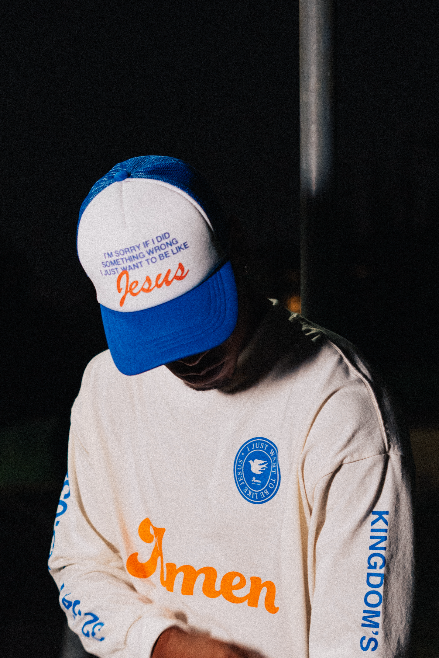 BLUE TRUCKER CAP I'M SORRY