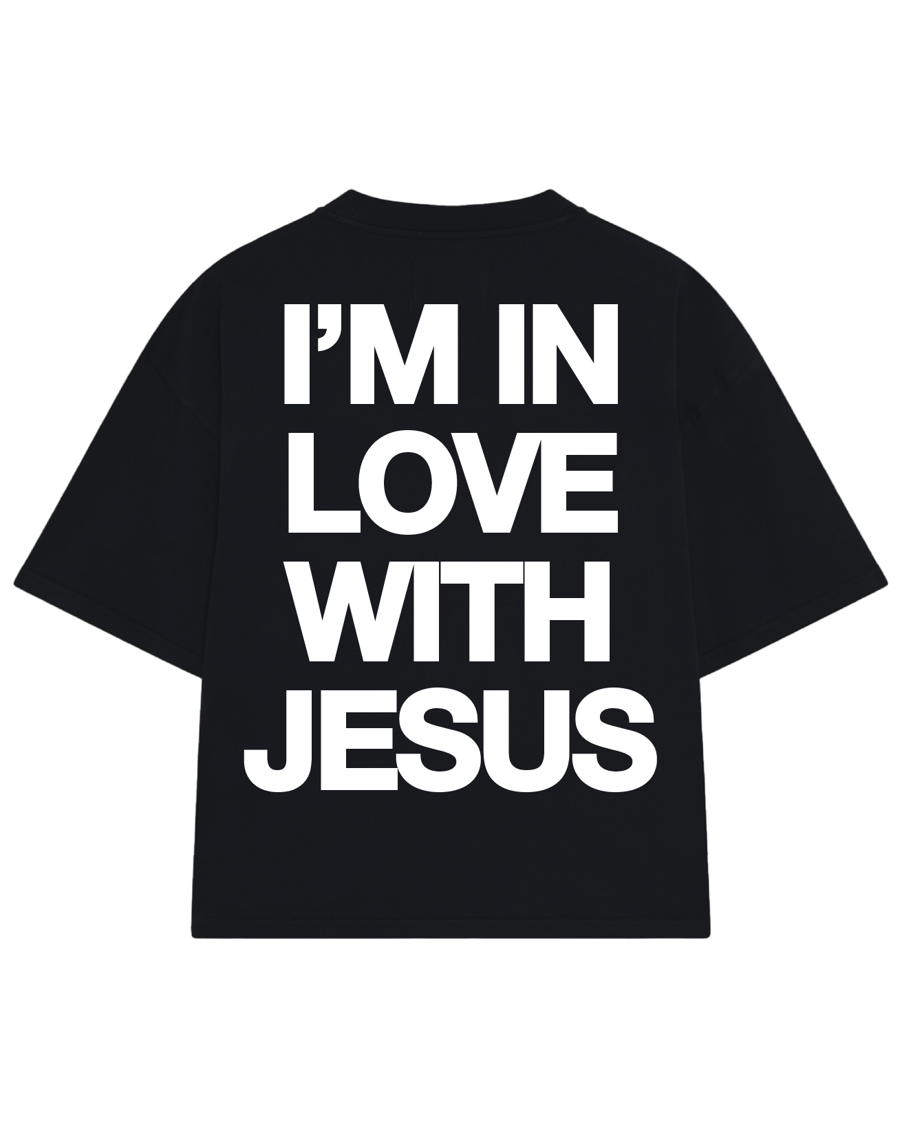 BLACK T-SHIRT IN LOVE WITH JESUS