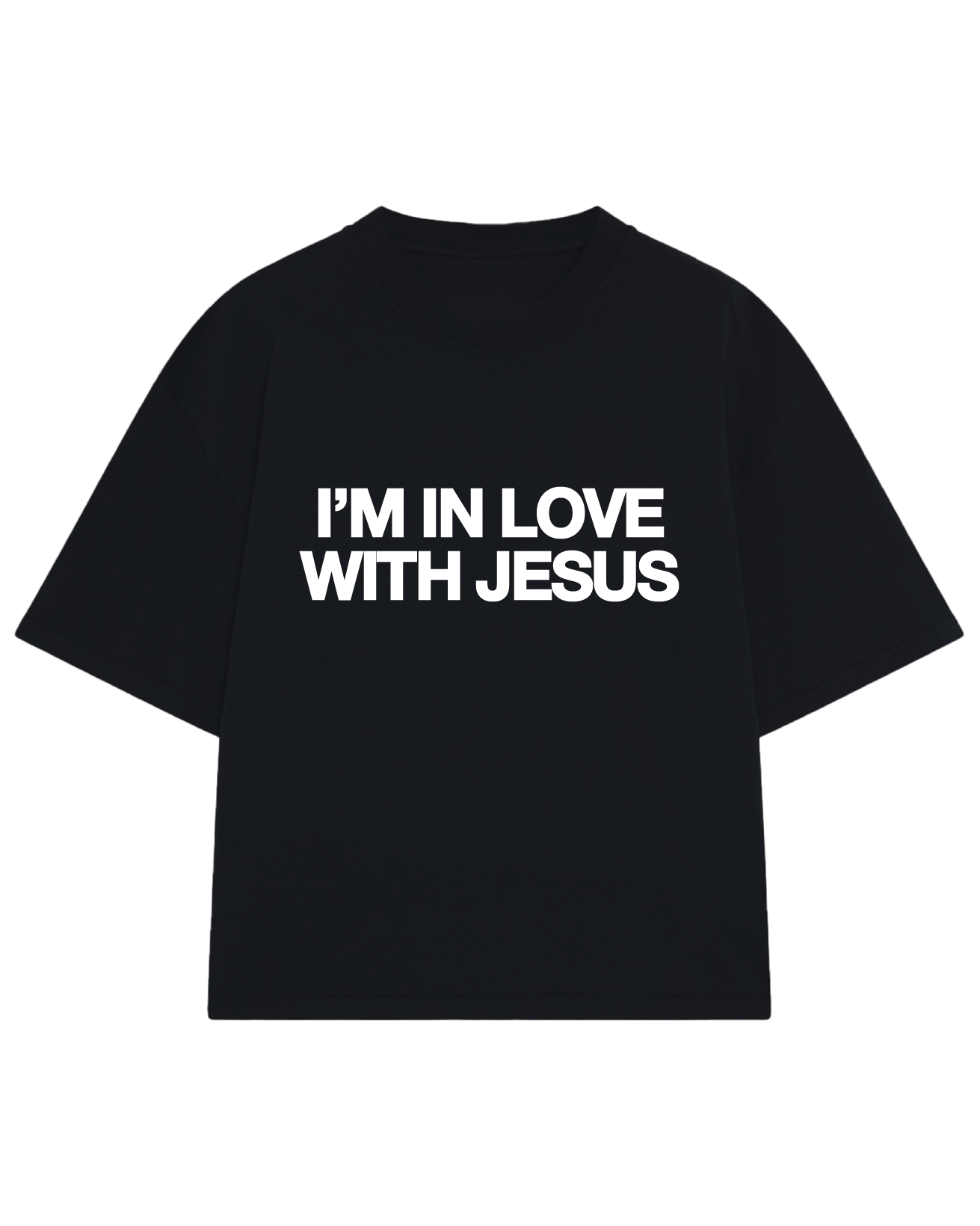 BLACK T-SHIRT IN LOVE WITH JESUS