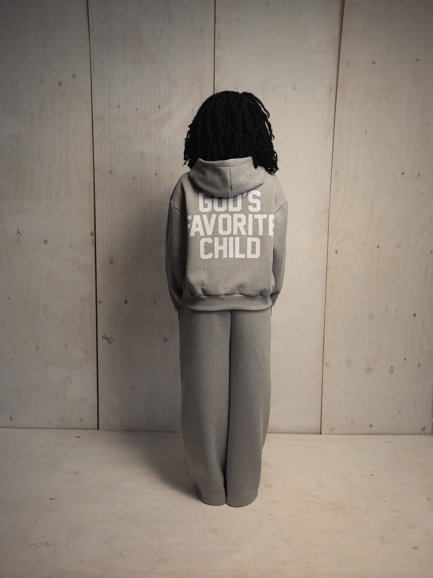 MOLETOM GOD'S FAVORITE CHILD ZIP UP CINZA