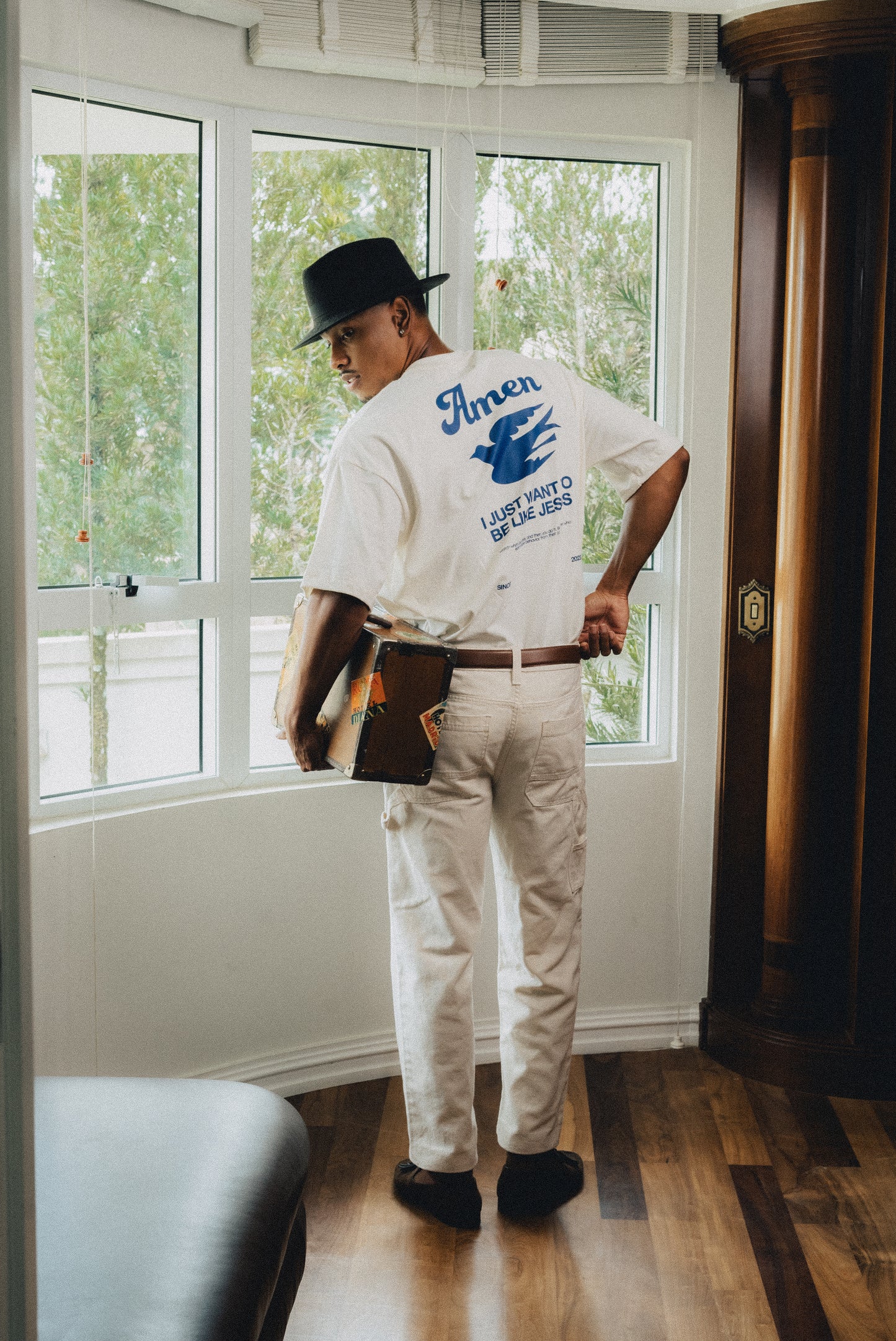 CAMISETA JESUS OFF WHITE I JUST WANT TO BE LIKE