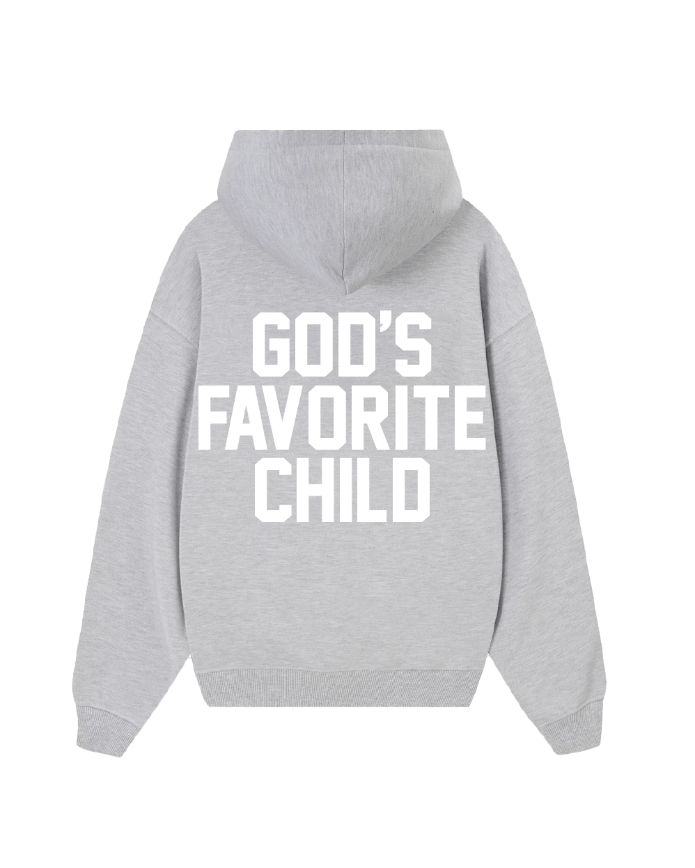 MOLETOM GOD'S FAVORITE CHILD ZIP UP CINZA
