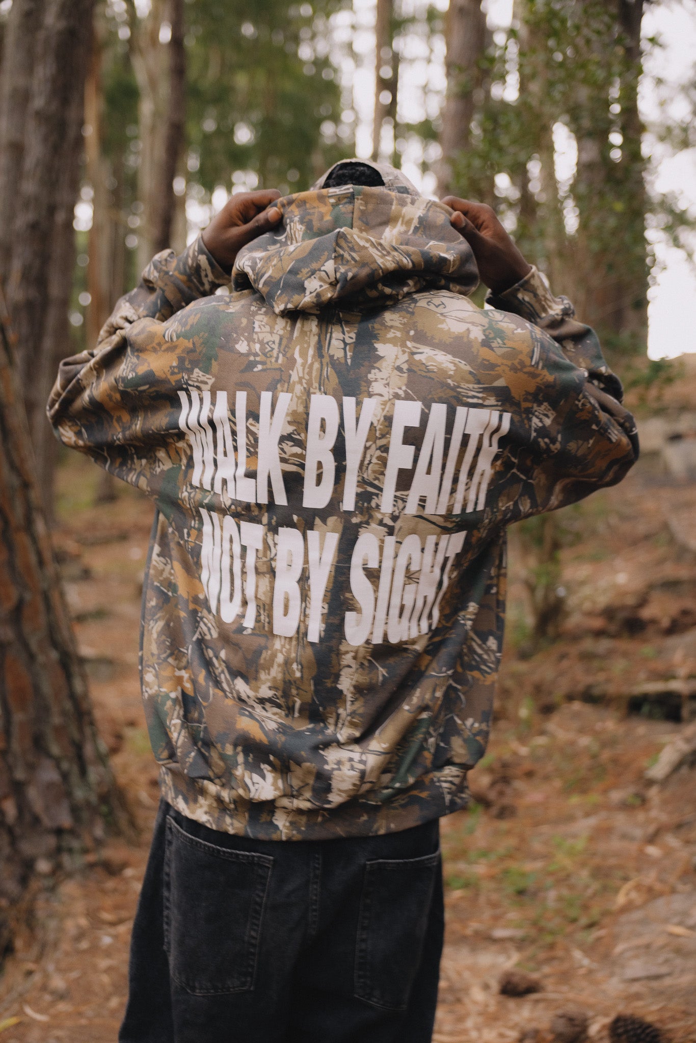 WALK BY FAITH CAMOUFLAGE SWEATSHIRT