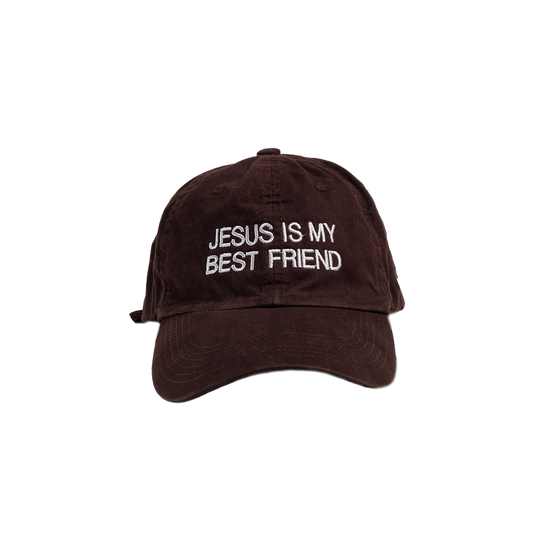 DAD HAT JESUS IS MY BEST FRIEND BROWN