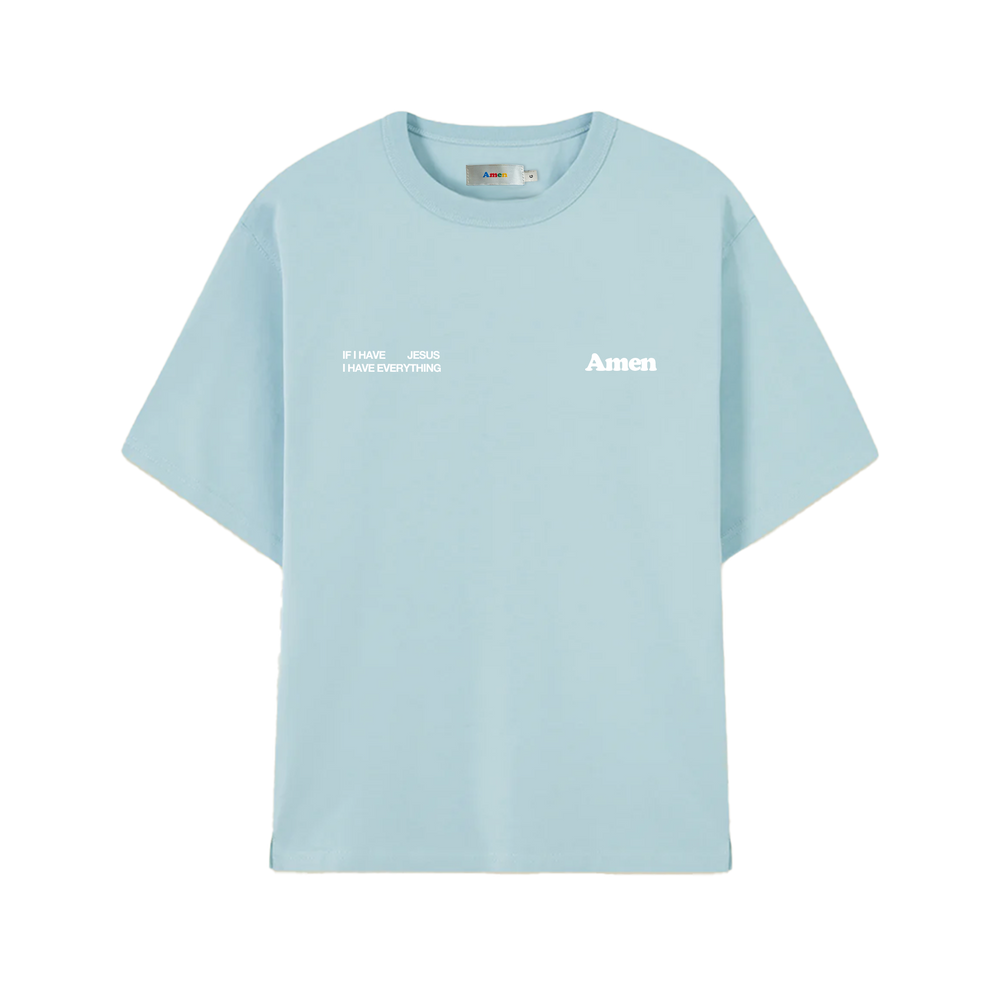 I JUST NEED JESUS BLUE KIDS T-SHIRT