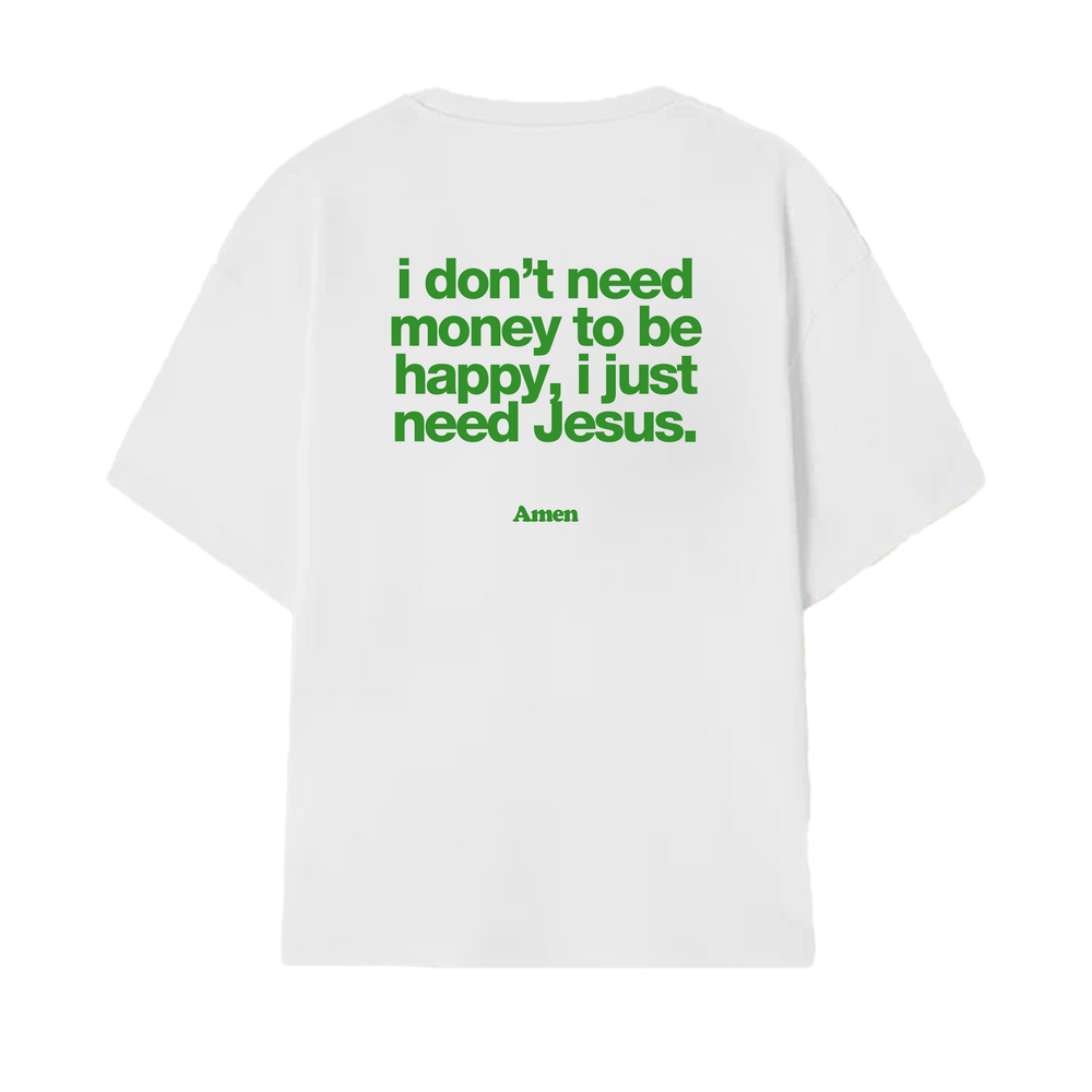 T-SHIRT I JUST NEED JESUS OFF WHITE