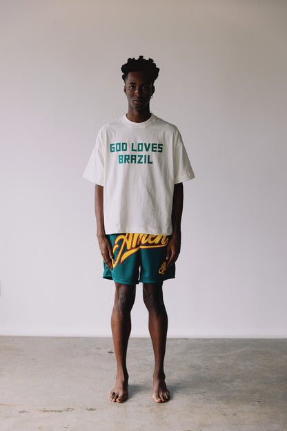 CAMISETA GOD LOVES BRAZIL OFF WHITE