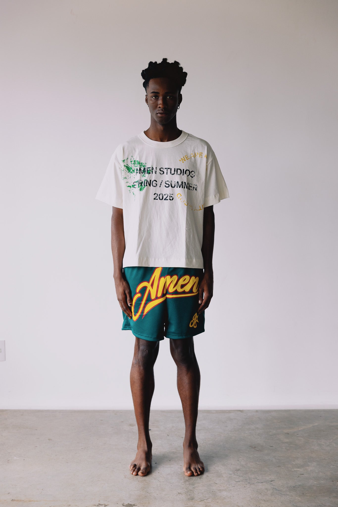 MESH SHORTS AMEN VERDE