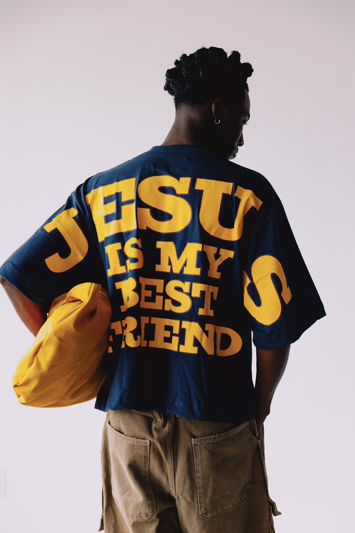 CAMISETA JESUS IS MY BEST FRIEND NAVY