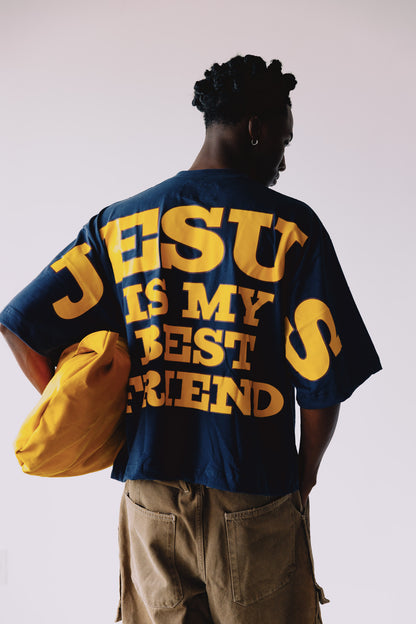 CAMISETA JESUS IS MY BEST FRIEND NAVY