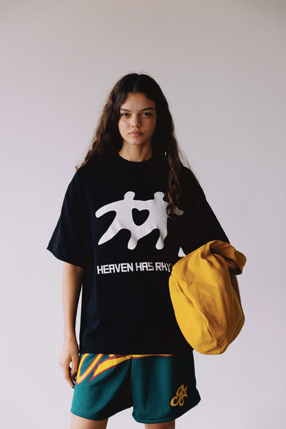 CAMISETA HEAVEN HAS RHYTM PRETA