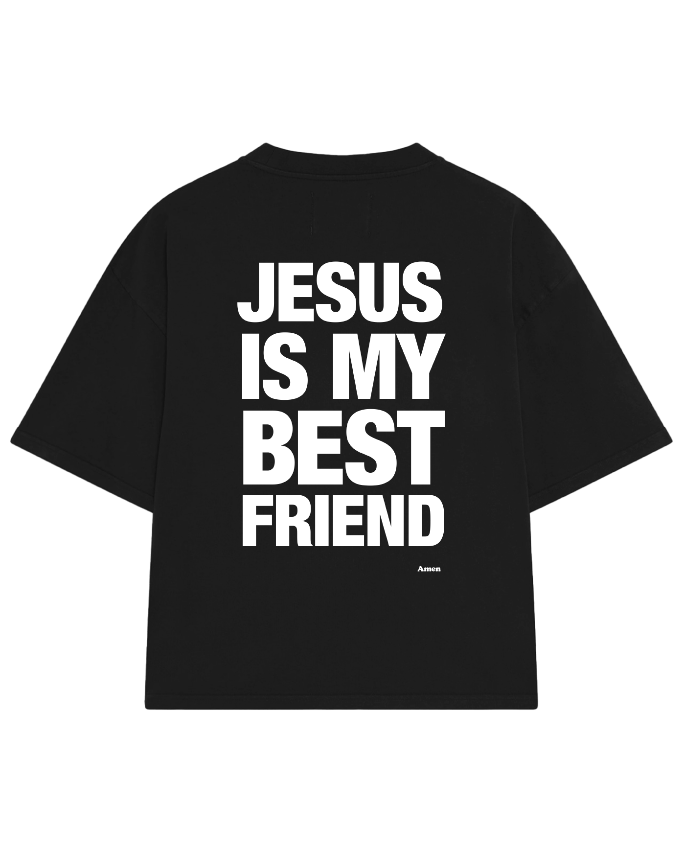 CAMISETA PRETA JESUS IS MY BEST FRIEND