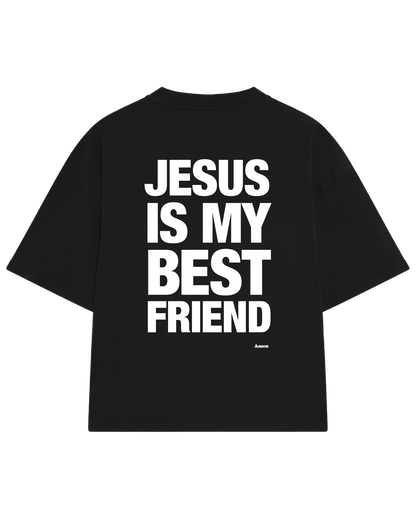 CAMISETA PRETA JESUS IS MY BEST FRIEND