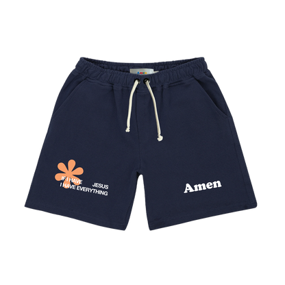 SHORTS IF I HAVE JESUS NAVY KIDS