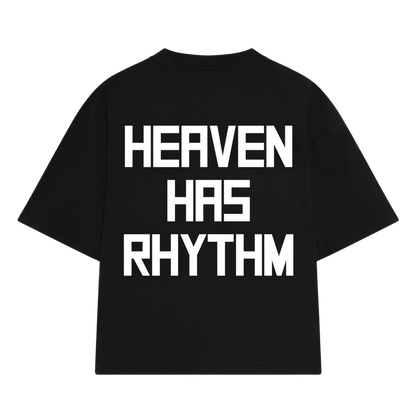 CAMISETA HEAVEN HAS RHYTM PRETA