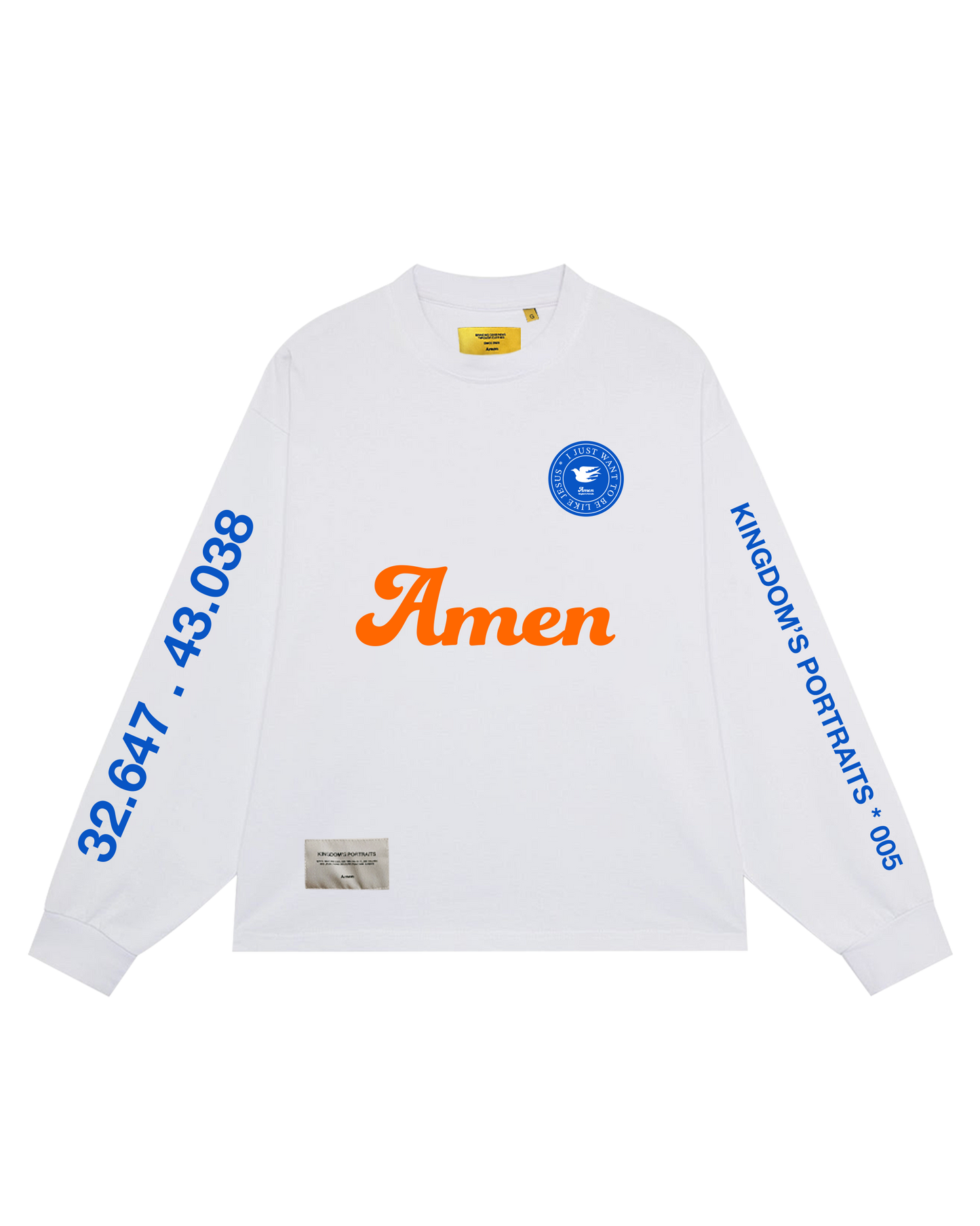 CAMISETA LONG SLEEVE KINDOM'S PORTRAIS OFF WHITE