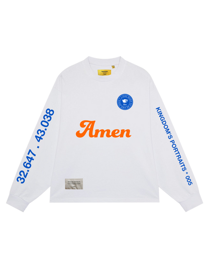 CAMISETA LONG SLEEVE KINDOM'S PORTRAIS OFF WHITE