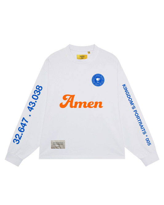 CAMISETA LONG SLEEVE KINDOM'S PORTRAIS OFF WHITE