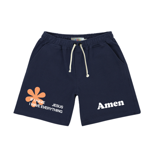 SHORTS IF I HAVE JESUS NAVY