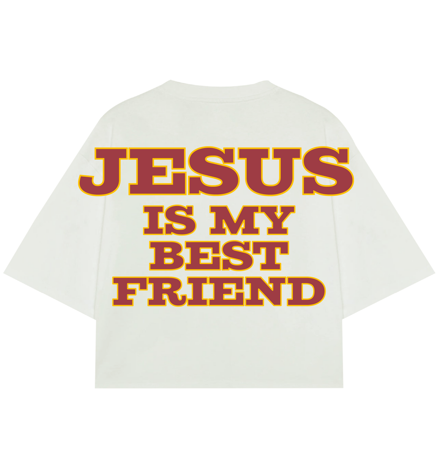 CAMISETA BOXY JESUS IS MY BEST FRIEND V2 OFF WHITE 2