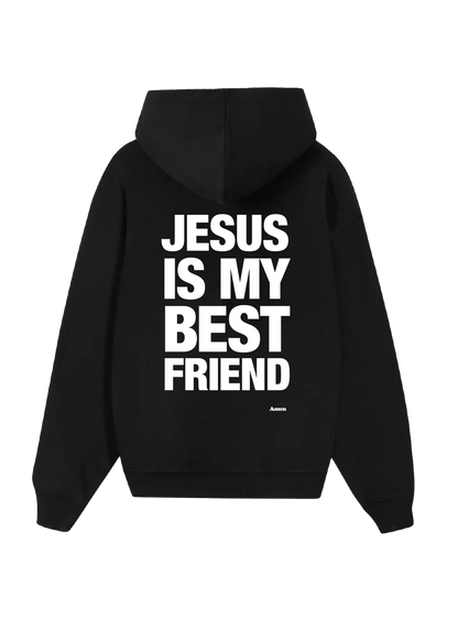 MOLETOM JESUS IS MY BEST FRIEND PRETO