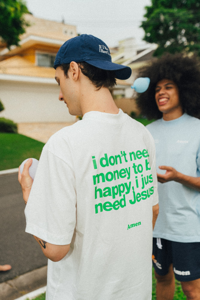 CAMISETA I JUST NEED JESUS OFF WHITE