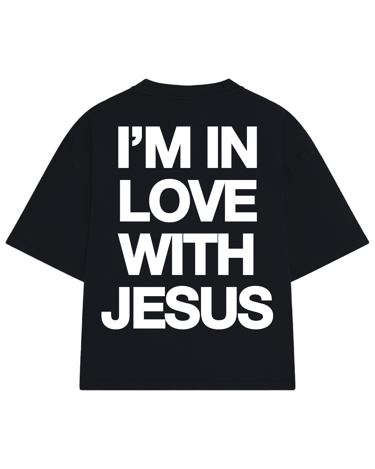 CAMISETA PRETA IN LOVE WITH JESUS