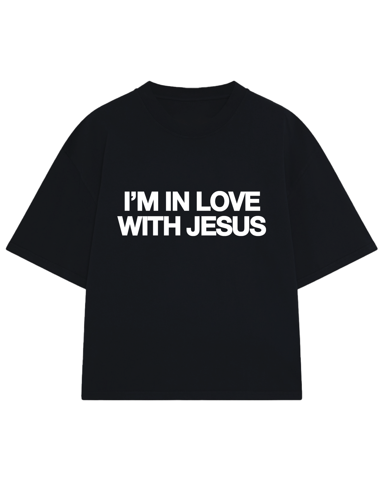 CAMISETA PRETA IN LOVE WITH JESUS