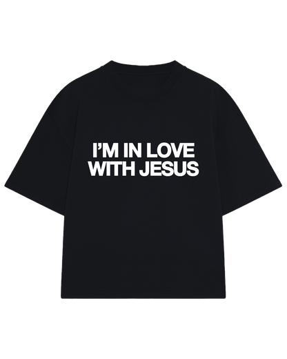 CAMISETA PRETA IN LOVE WITH JESUS