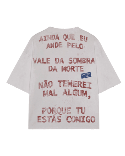 [PRÉ-VENDA] CAMISETA SALMOS 23:4 HEAVY BONE WHITE