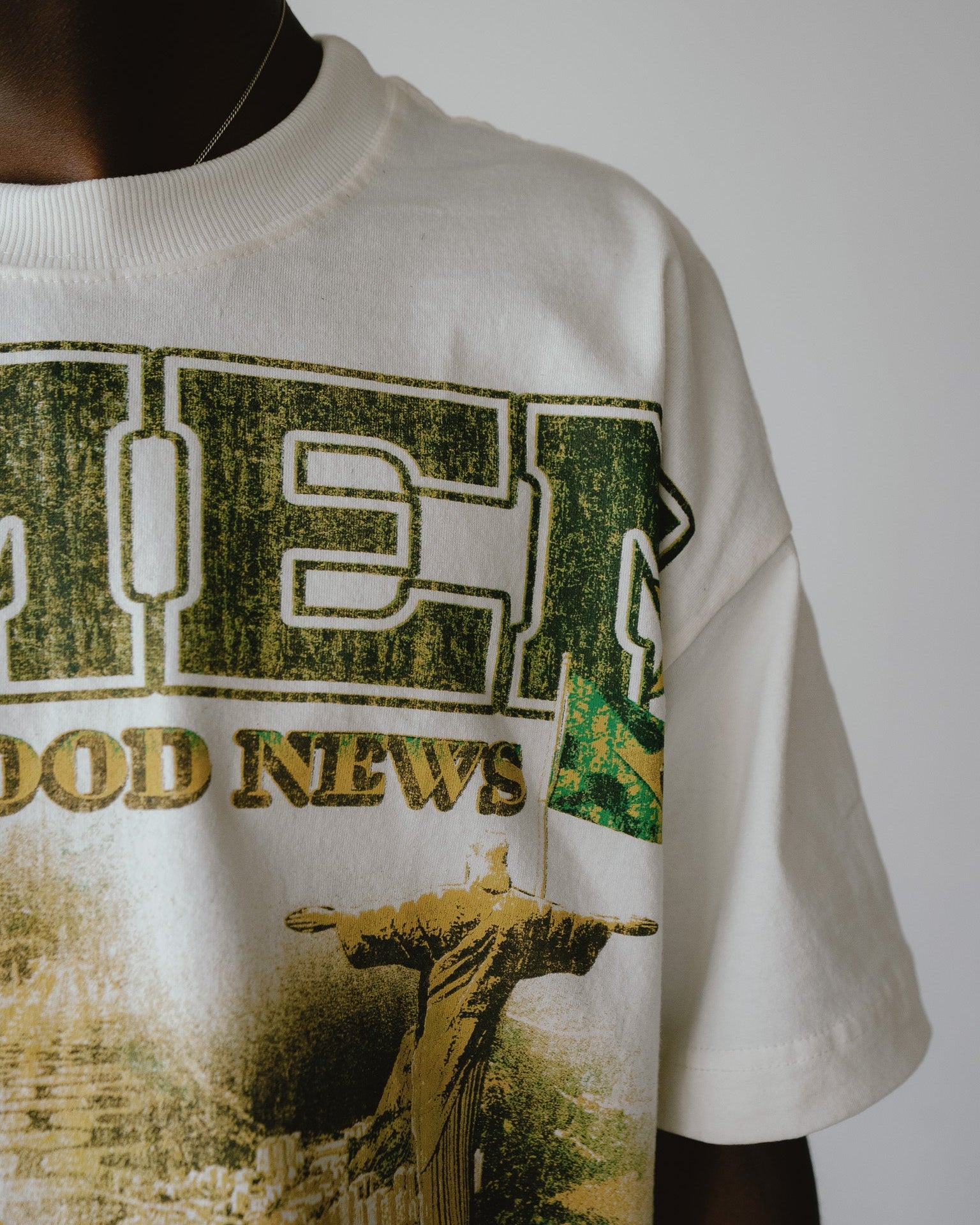 CAMISETA BLESSED IS THE NATION OFF WHITE