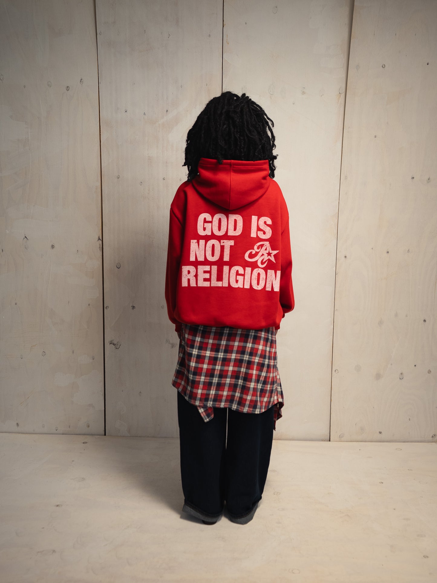[PRÉ-VENDA] MOLETOM GOD IS NOT A RELIGION VINTAGE CHERRY