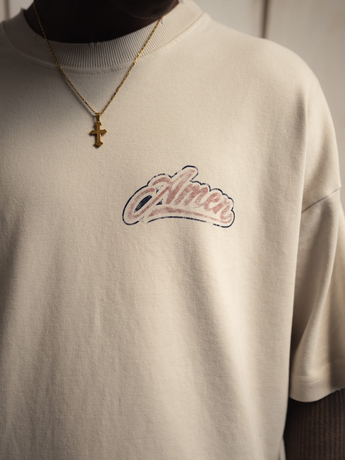[PRÉ-VENDA] CAMISETA SALMOS 23:4 HEAVY BONE WHITE