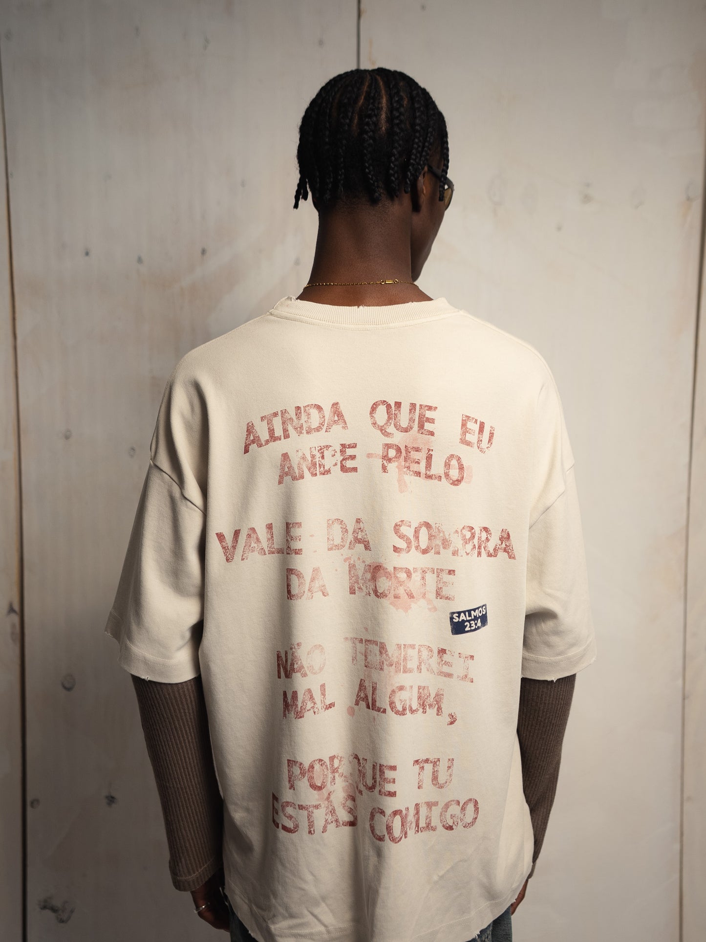 [PRÉ-VENDA] CAMISETA SALMOS 23:4 HEAVY BONE WHITE