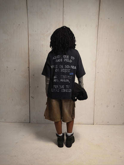 [PRÉ-VENDA] CAMISETA SALMOS 23:4 HEAVY WASHED BLACK