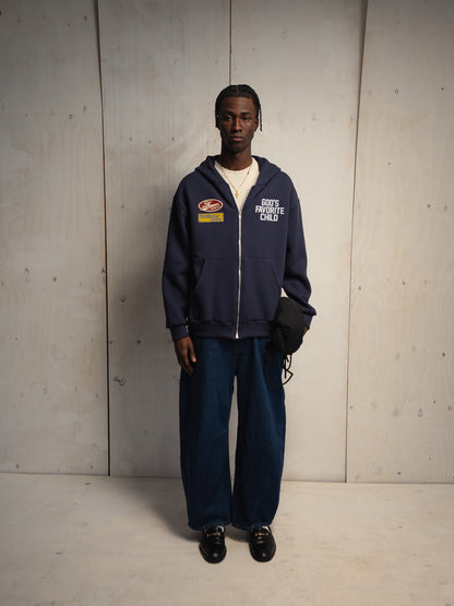 [PRÉ-VENDA] MOLETOM GOD'S FAVORITE CHILD ZIP UP NAVY