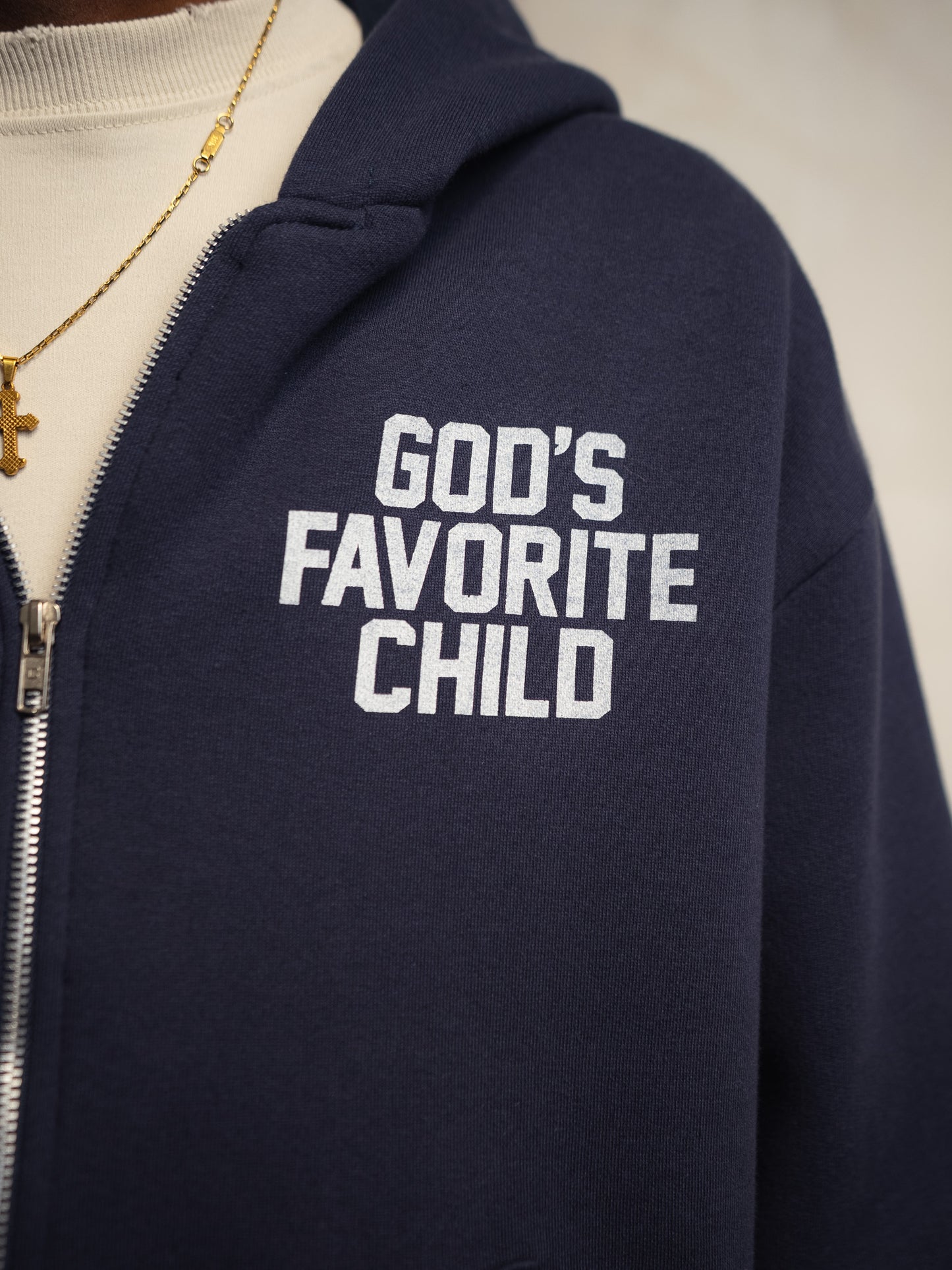 [PRÉ-VENDA] MOLETOM GOD'S FAVORITE CHILD ZIP UP NAVY