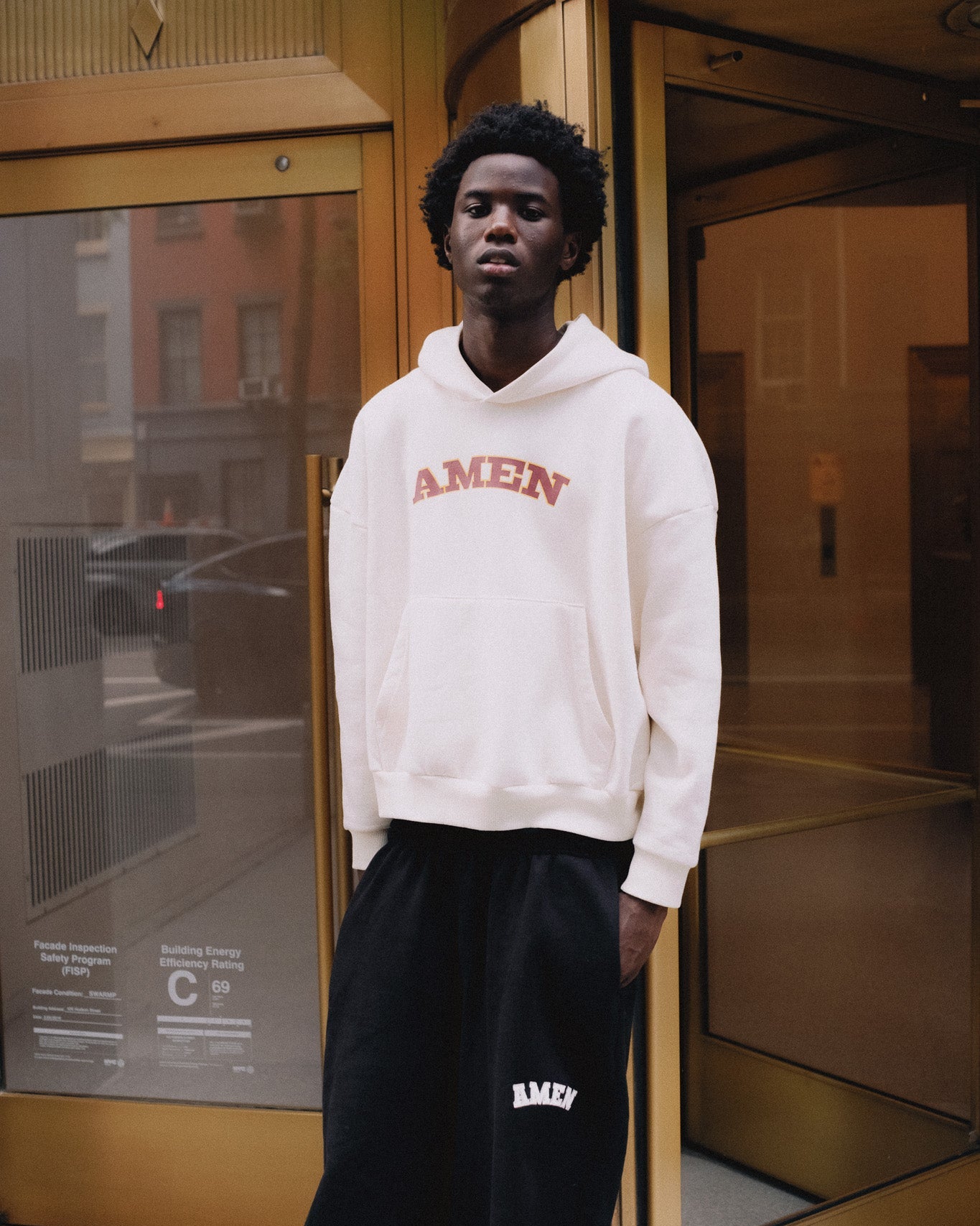 MOLETOM BOXY JESUS IS MY BEST FRIEND OFF WHITE