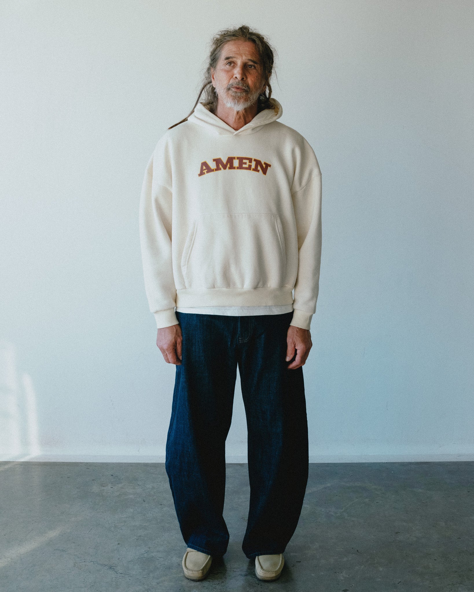 MOLETOM BOXY JESUS IS MY BEST FRIEND OFF WHITE