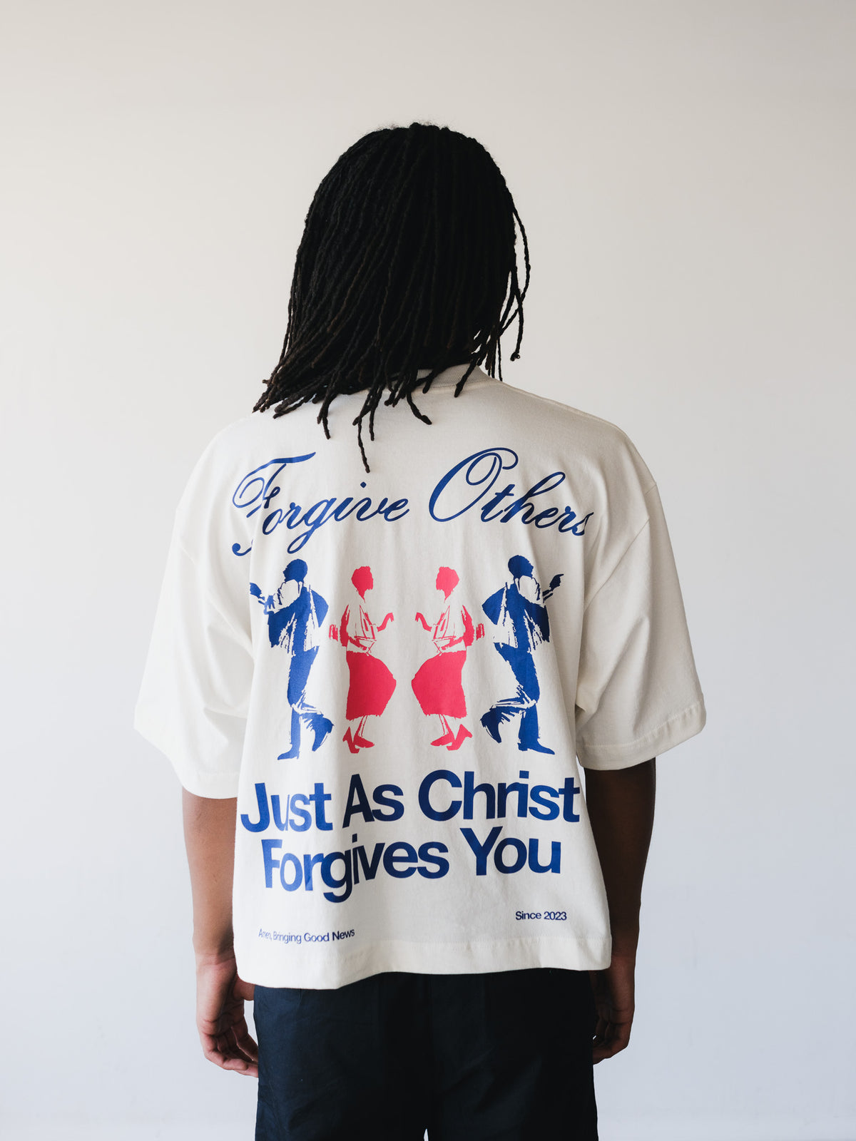 CAMISETA BOXY FORGIVE OTHERS OFF WHITE