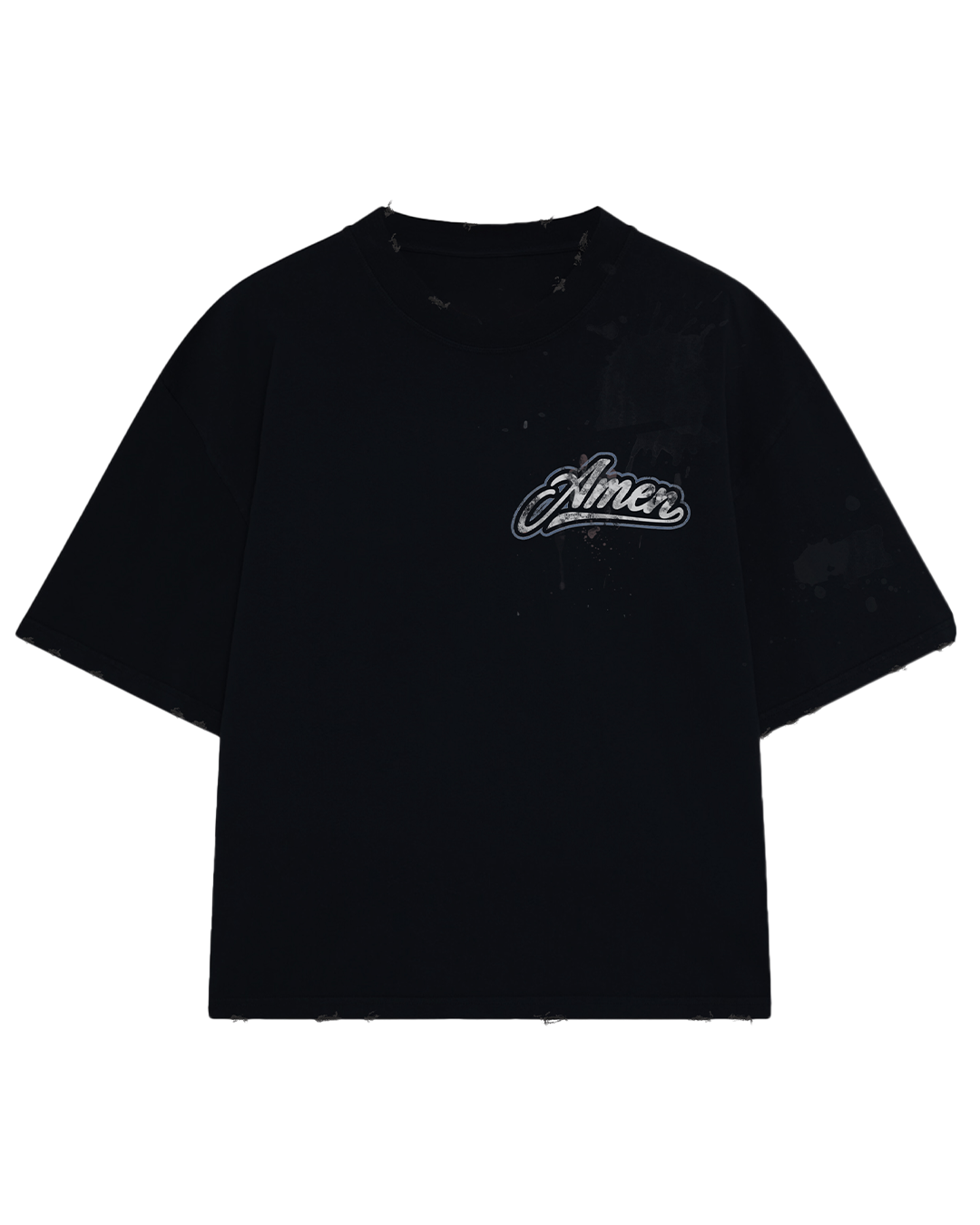 [PRÉ-VENDA] CAMISETA SALMOS 23:4 HEAVY WASHED BLACK