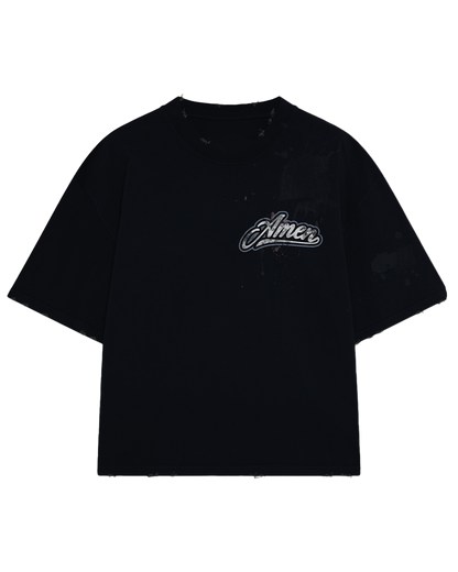 [PRÉ-VENDA] CAMISETA SALMOS 23:4 HEAVY WASHED BLACK